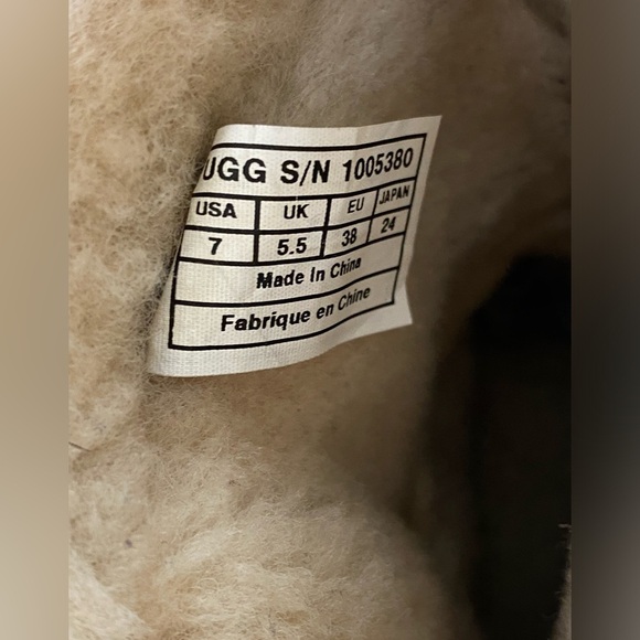 UGG Brown Ankle Boots with Cream Fur - Picture 11 of 12